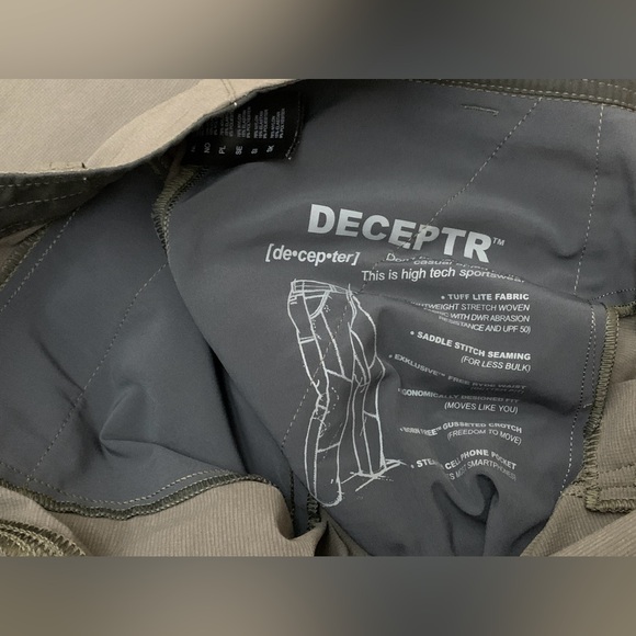 Men's 33 x 32 KUHL DECEPTR Grey Khaki Lightweight Technical Hybrid Hiking Pants - Picture 9 of 14